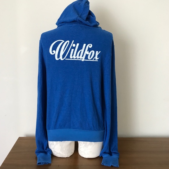 Wildfox Jackets & Blazers - WILDFOX Brilliant Blue Malibu Hoodie